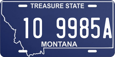 MT license plate 109985A