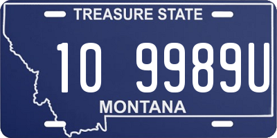 MT license plate 109989U