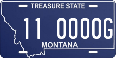 MT license plate 110000G