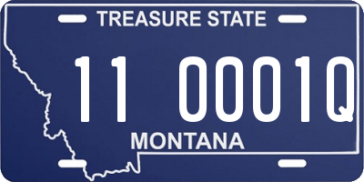 MT license plate 110001Q