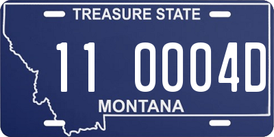 MT license plate 110004D