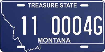 MT license plate 110004G