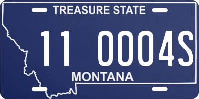 MT license plate 110004S