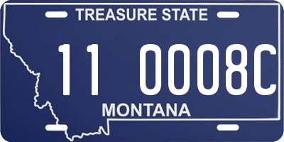 MT license plate 110008C