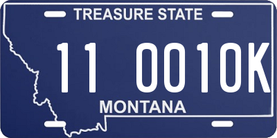 MT license plate 110010K