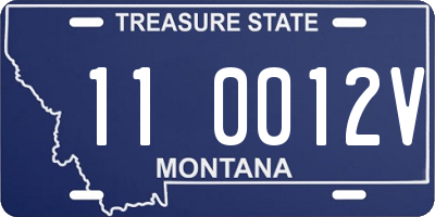 MT license plate 110012V