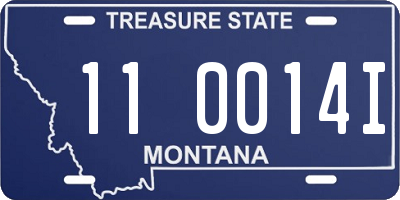 MT license plate 110014I