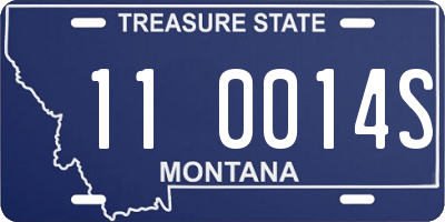 MT license plate 110014S