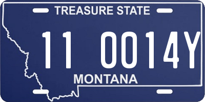 MT license plate 110014Y