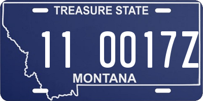 MT license plate 110017Z