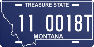 MT license plate 110018T