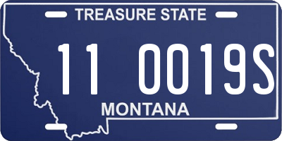 MT license plate 110019S