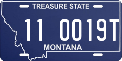 MT license plate 110019T