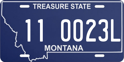 MT license plate 110023L