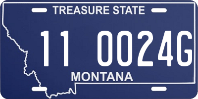 MT license plate 110024G