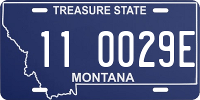 MT license plate 110029E