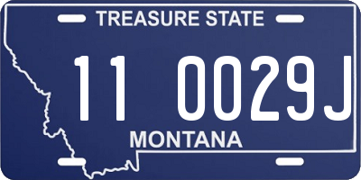 MT license plate 110029J