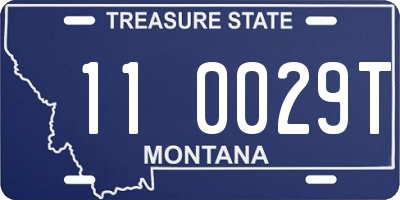 MT license plate 110029T