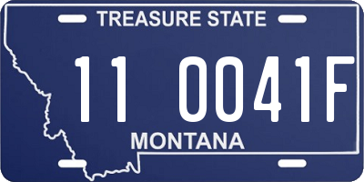 MT license plate 110041F