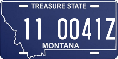 MT license plate 110041Z