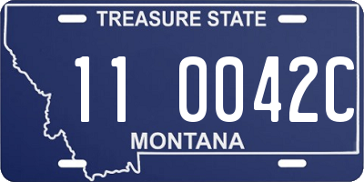 MT license plate 110042C