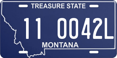 MT license plate 110042L