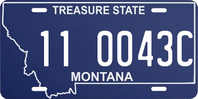 MT license plate 110043C