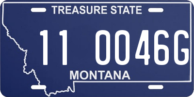 MT license plate 110046G