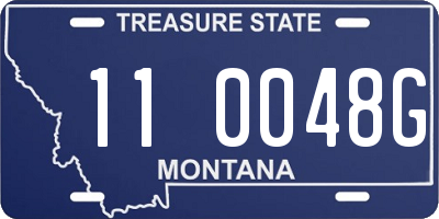 MT license plate 110048G