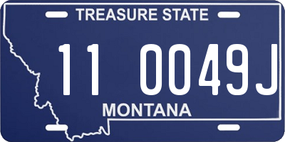 MT license plate 110049J