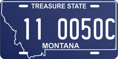 MT license plate 110050C