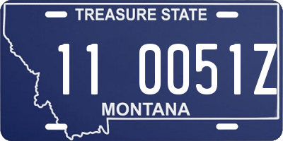 MT license plate 110051Z