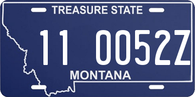 MT license plate 110052Z