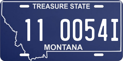 MT license plate 110054I