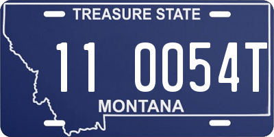 MT license plate 110054T