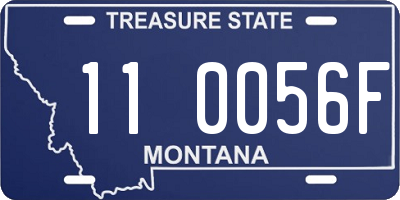 MT license plate 110056F