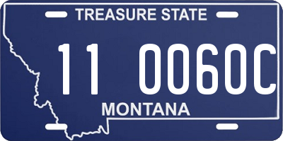 MT license plate 110060C