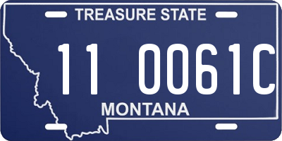 MT license plate 110061C