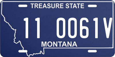 MT license plate 110061V