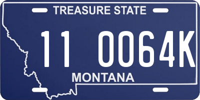 MT license plate 110064K