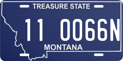 MT license plate 110066N