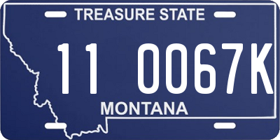 MT license plate 110067K