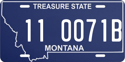 MT license plate 110071B