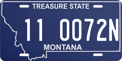 MT license plate 110072N