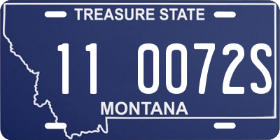 MT license plate 110072S