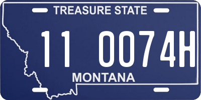 MT license plate 110074H