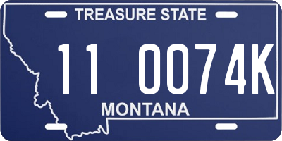 MT license plate 110074K