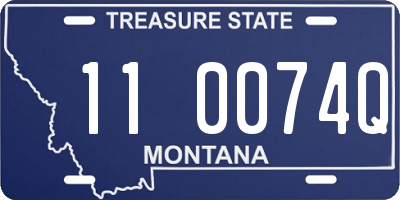 MT license plate 110074Q