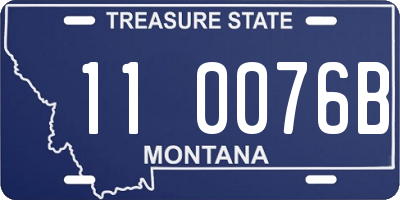 MT license plate 110076B