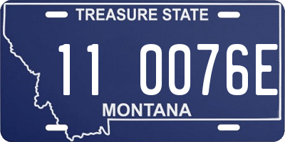 MT license plate 110076E